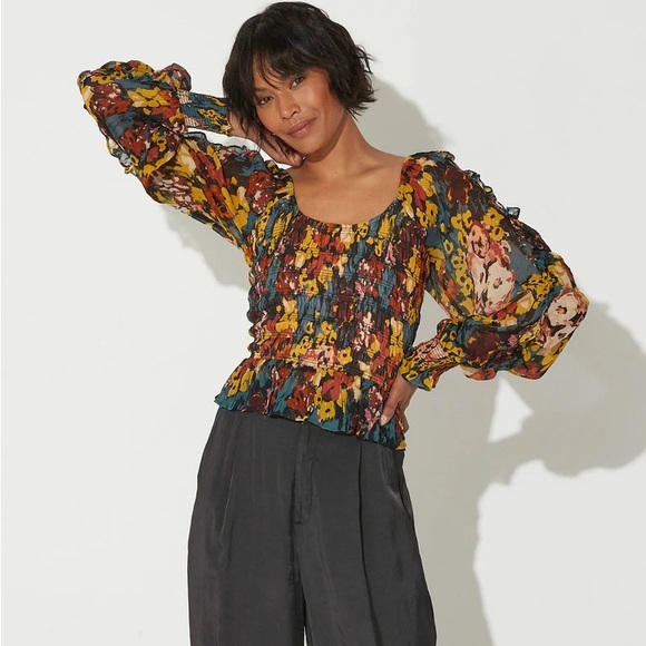Cleobella Multicolor Floral Blouse - Picture 2 of 9